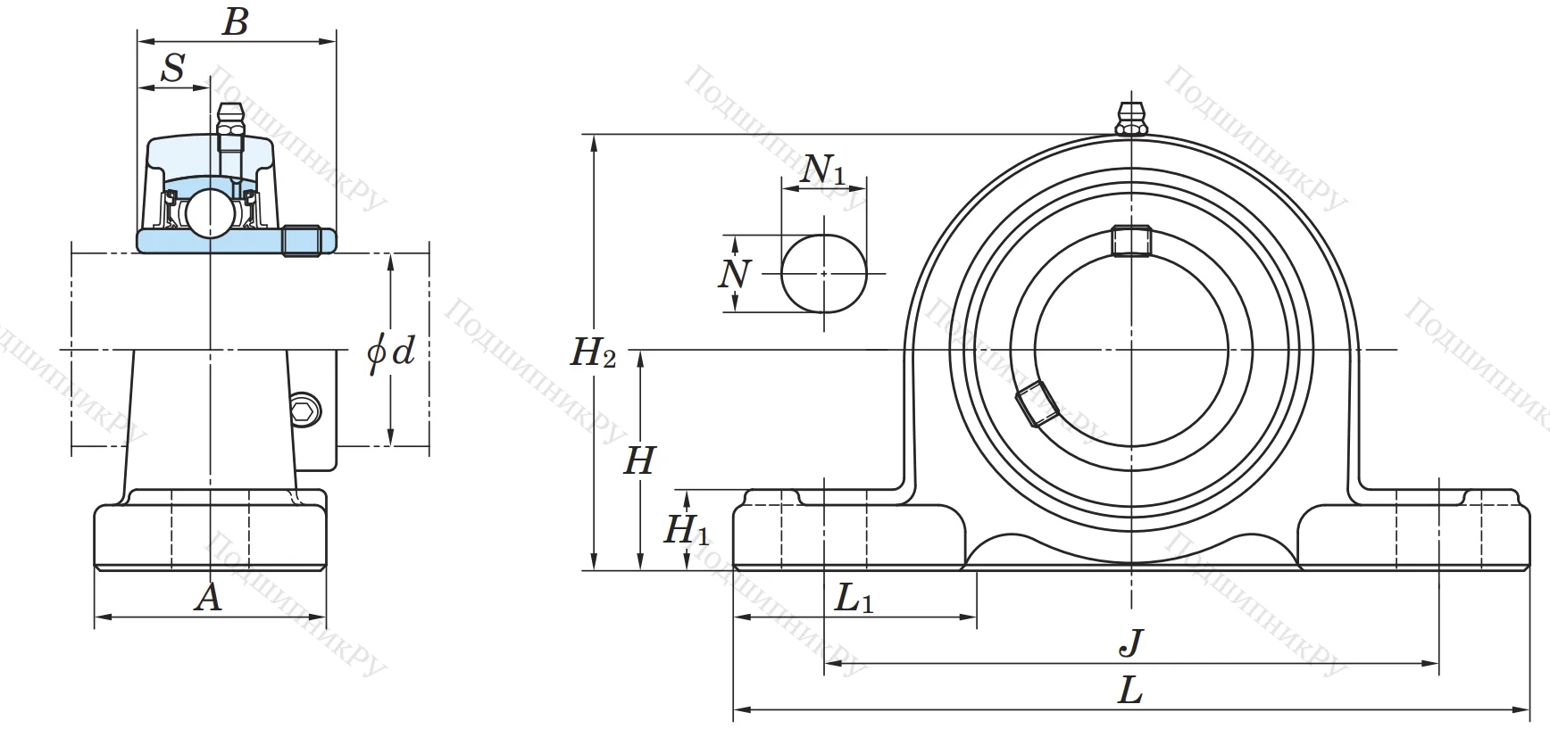 Подшипниковый узел UCP 210 (480210) в Саратове
