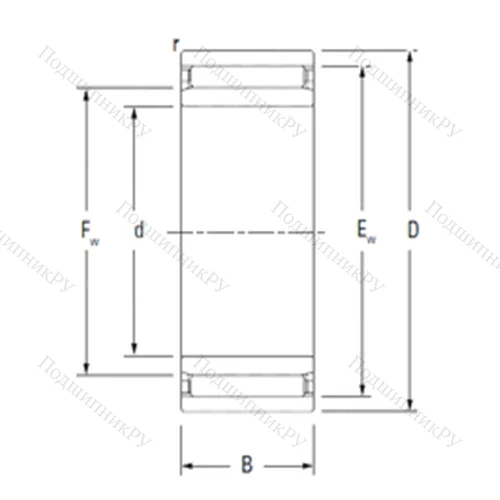 Подшипник игольчатый радиальный NAO 35X 50X 17 от производителя  KOYO Подшипник игольчатый радиальный NAO 35X 50X 17 от производителя  KOYO