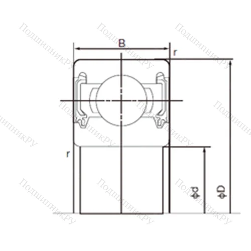 Подшипник шариковый радиальный 6204-2NKE