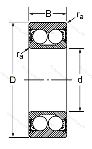 Радиально-упорный шариковый подшипник 3056212 2RS (3212 A 2RSTN) в Саратове