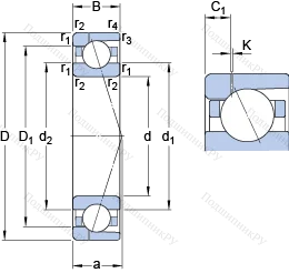Подшипник 71932 CD/HCP 4AH 1
