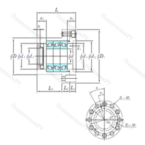 Подшипник шариковый упорно-радиальный BSU 3062BDF