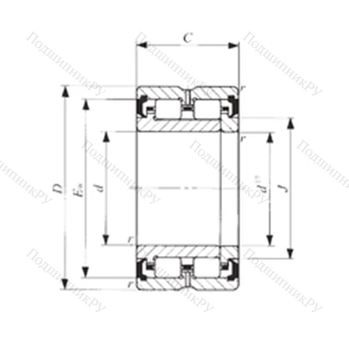 Подшипник роликовый радиальный TRU 9012550UU