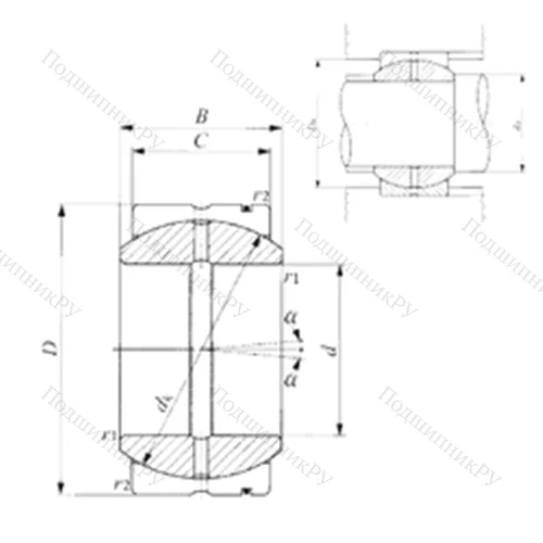 Подшипник скольжения сферический SB 8013070