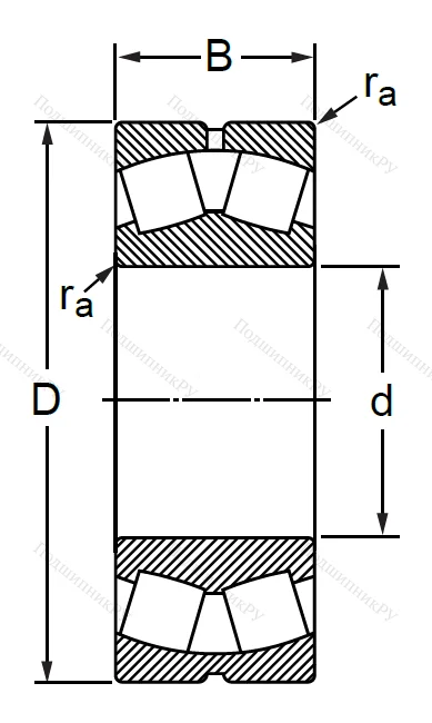 Сферический роликовый подшипник 3524 Н (22224 MBW 33)
