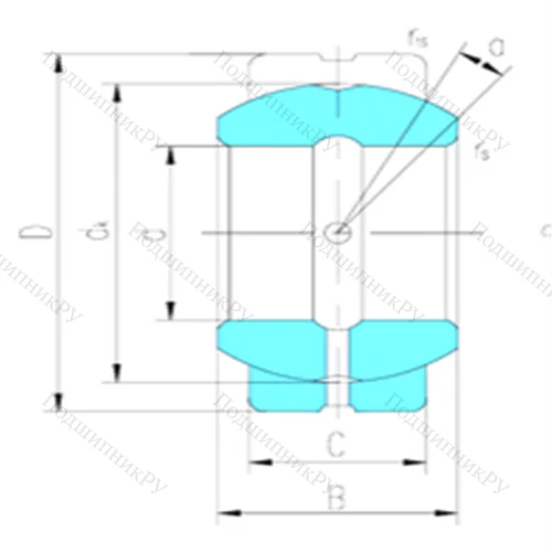 Подшипник скольжения сферический GEZ 114ES-2RS от производителя  LS