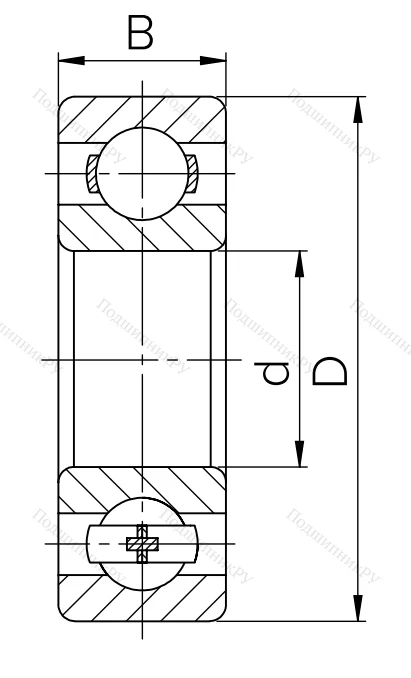 Шариковый однорядный подшипник 180308 T (6308 2RST) в Саратове