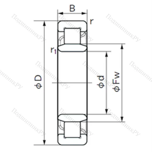 Подшипник роликовый радиальный NU 1014