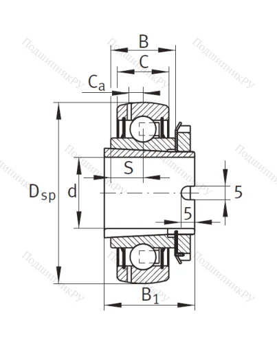 Корпусный подшипник GSH 25 2RSR B в Саратове