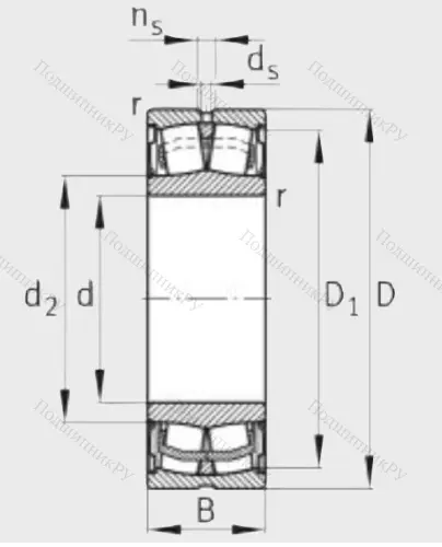 Сферический роликовый подшипник WS 22215 E 1 XL 2RSR (WS 22215 E 1 XL 2RSR) от производителя  FAG
