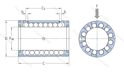 Подшипник линейный LBCR 40 D-2LS в Саратове