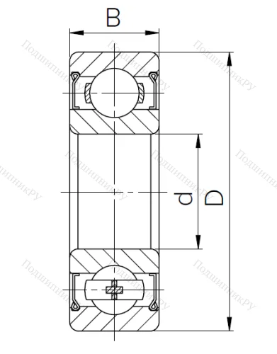 Шариковый однорядный подшипник 80101 (6001 ZZ) в Саратове