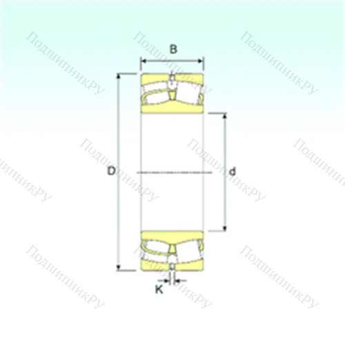 Подшипник роликовый радиальный самоцентрирующийся 22224 от производителя  ISB