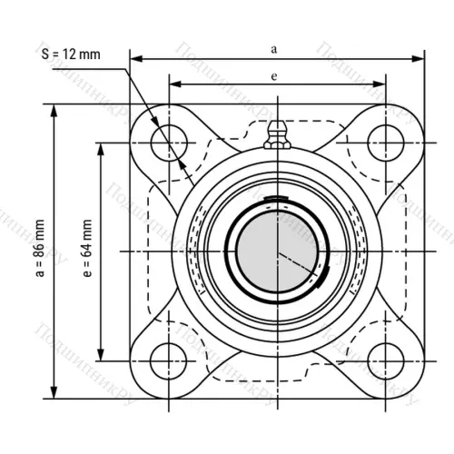 Подшипниковый узел SS-UCF 204 - Вал: 20 мм от производителя  LPZ