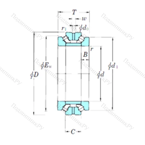 Подшипник шариковый упорно-радиальный 239421B