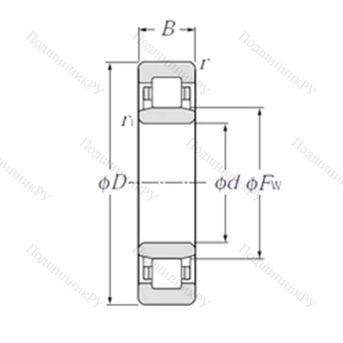 Подшипник роликовый радиальный NU 1092 от производителя  NTN Подшипник роликовый радиальный NU 1092 от производителя  NTN