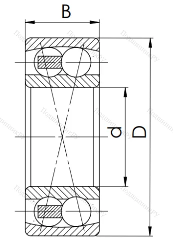 Двухрядный шариковый подшипник 1608 (2308) в Саратове