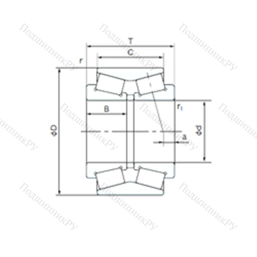 Подшипник роликовый радиально-упорный QT 28