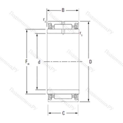 Подшипник игольчатый радиальный NA 4901,2RS