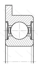 Подшипник  3880098 размер 8x19x9 от производителя  ГПЗ-21 Подшипник  3880098 размер 8x19x9 от производителя  ГПЗ-21