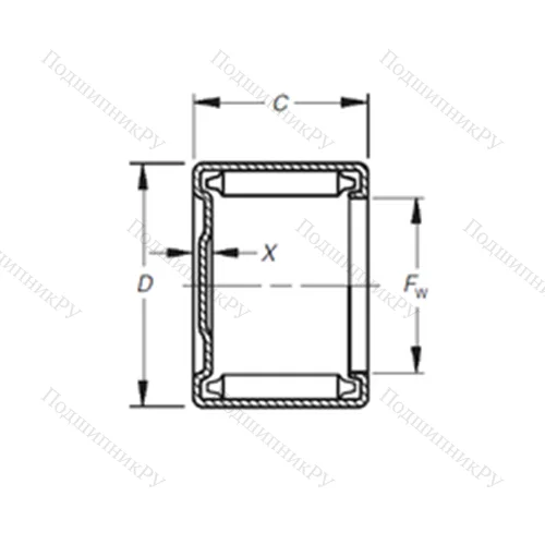 Подшипник игольчатый радиальный M-32161