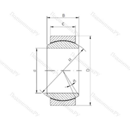 Подшипник скольжения сферический GE 008 ECR от производителя  CX