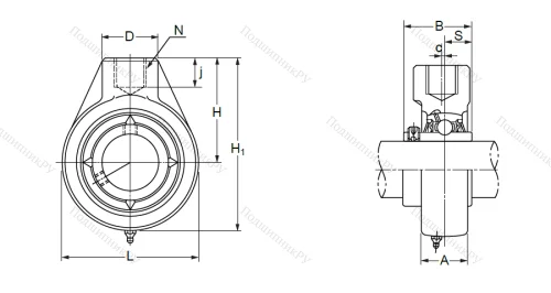 Подшипниковый узел UCHA 208 (UCHB 208) в Саратове