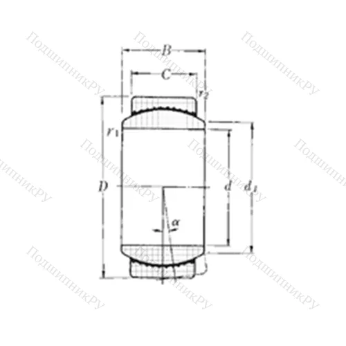 Подшипник скольжения сферический SAR 4-45