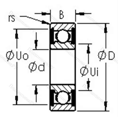 Подшипники шариковые радиальные дюймовая серия из нержавеющей стали SR 3-2RS от производителя  AST