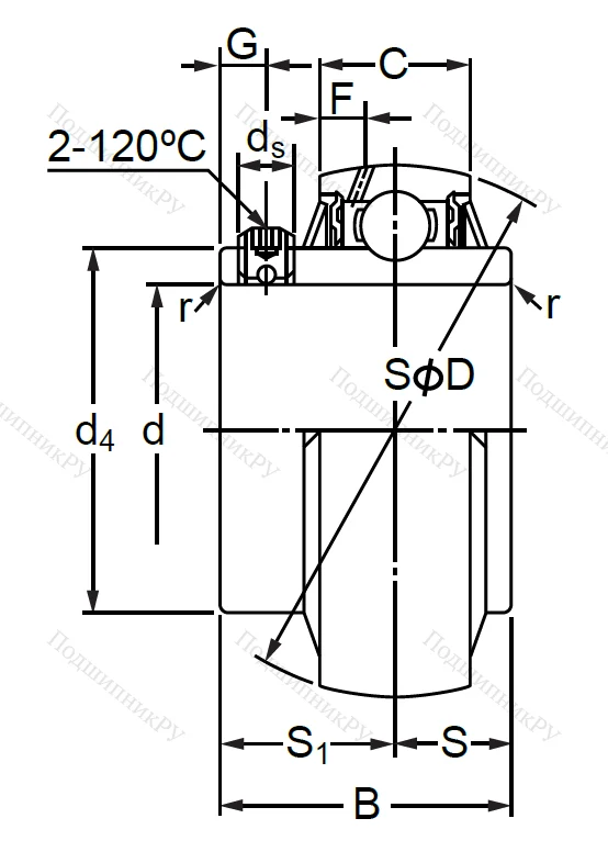 Корпусный подшипник MUC 211 в Саратове