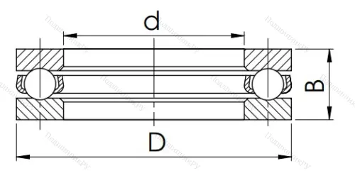 Упорный шариковый подшипник 8102 (51102) в Саратове