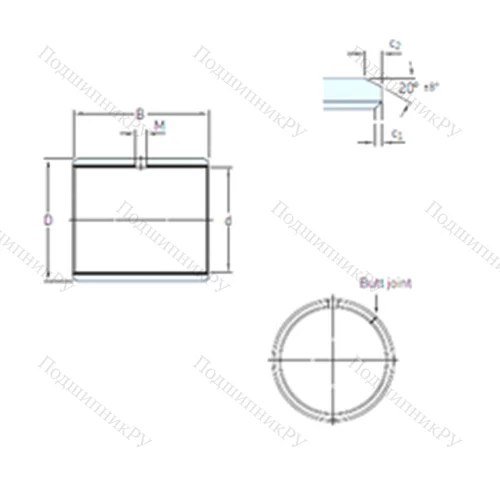 Подшипник скольжения PCM 220225100 E