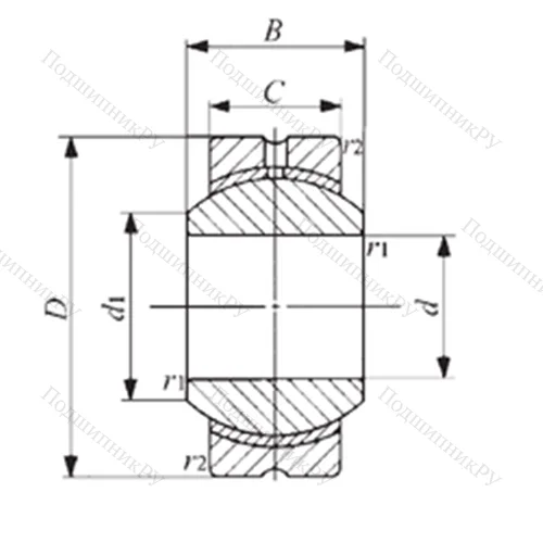Подшипник скольжения сферический PB 20