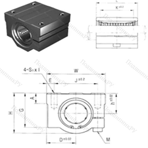 Подшипник шариковый линейный SCJ 20UU