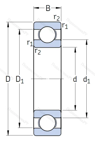 Однорядный шариковый подшипник 6210/C 4 от производителя  SKF Однорядный шариковый подшипник 6210/C 4 от производителя  SKF