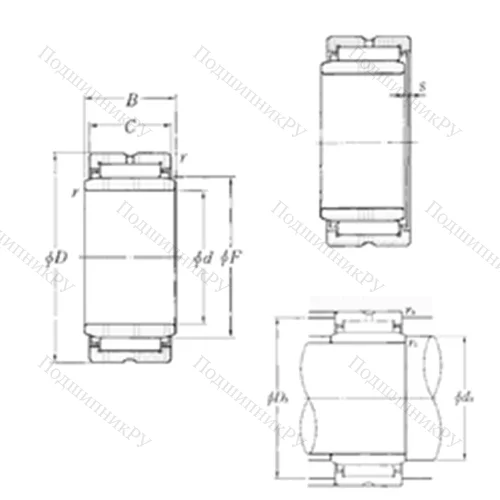 Подшипник игольчатый радиальный MR 243320+MI-192420 от производителя  NTN Подшипник игольчатый радиальный MR 243320+MI-192420 от производителя  NTN