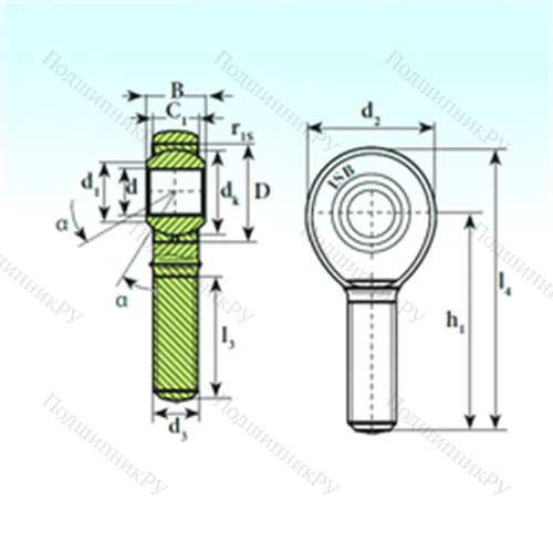 Подшипник скольжения сферический TSM 6 C