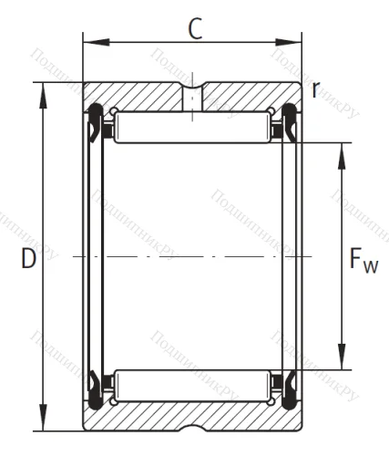 Игольчатый подшипник RNA 4900 2RSR XL от производителя  INA