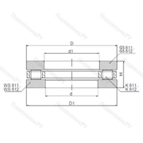 Подшипник роликовый упорный 812/560 от производителя  CX