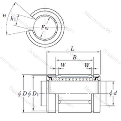 Подшипник шариковый линейный