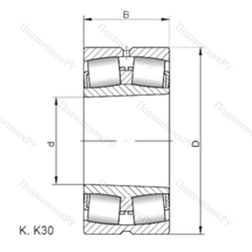 Подшипник роликовый радиальный самоцентрирующийся 22307 KCW 33 от производителя  CX Подшипник роликовый радиальный самоцентрирующийся 22307 KCW 33 от производителя  CX