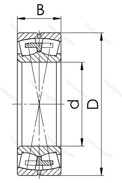 Сферический роликовый подшипник 3522 АМН (22222 MBW 33)