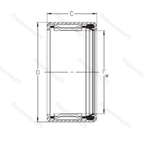 Подшипник игольчатый радиальный SCE 109P