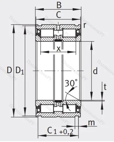 Двухрядный роликовый подшипник SL 04 5013 PP 2NR от производителя  INA