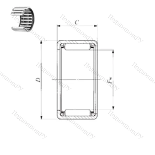 Подшипник игольчатый радиальный TLA 2526 Z