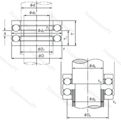 Подшипник шариковый упорный 52432