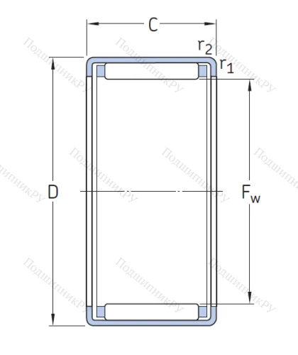 Игольчатый подшипник HK 1622 от производителя  SKF