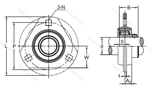 Подшипниковый корпус PFT 205 в Саратове