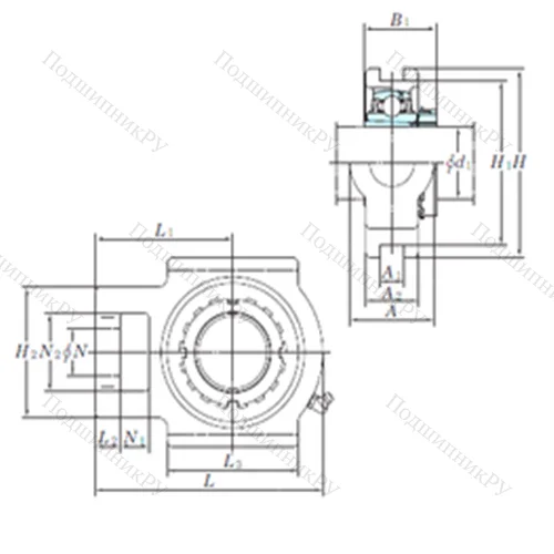 Подшипниковый узел шариковый радиальный UKT 318