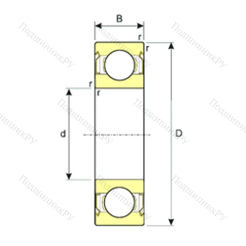 Подшипник шариковый радиальный SS 628/9-ZZ